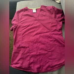 Burgundy Scrub Top